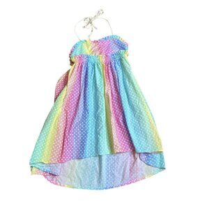 Le Petit Elle Zoe Rainbow Hearts Dress 6y